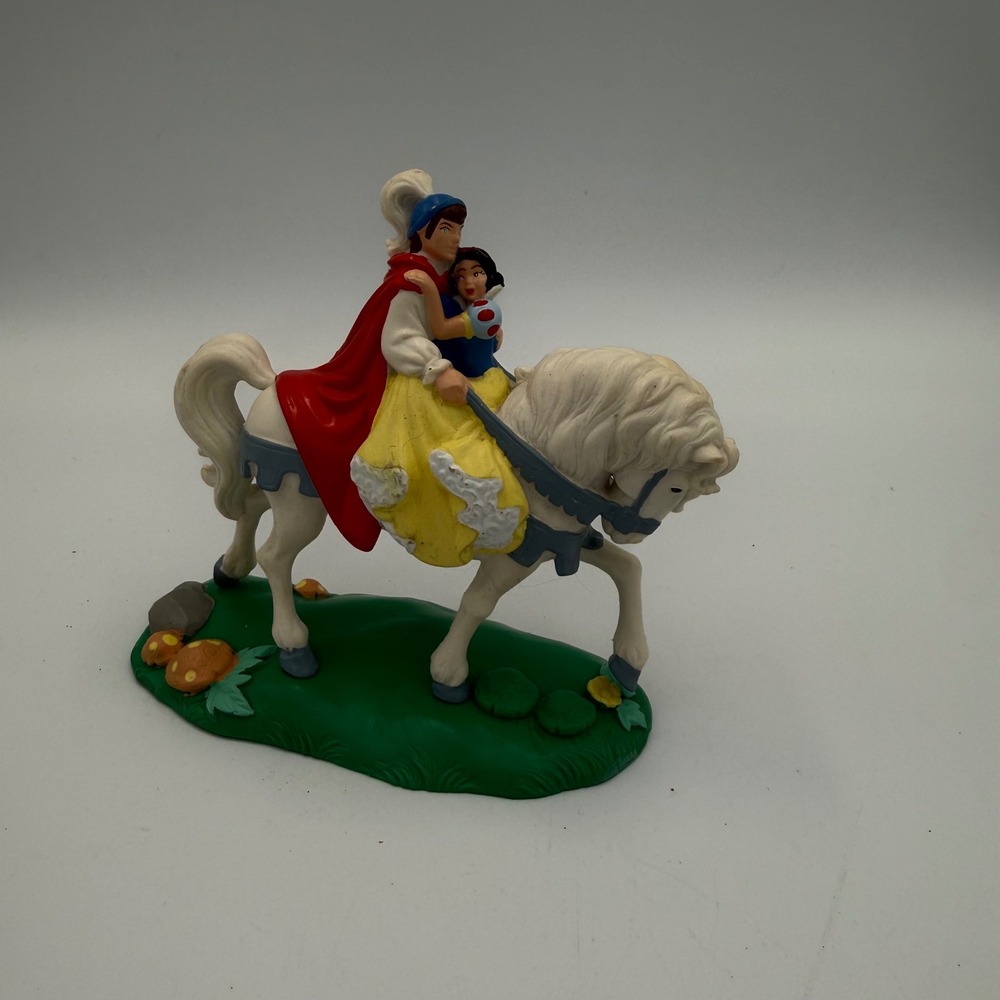 Disney Snow White and Prince on Horse Figurine Applause Special Edition Vintage